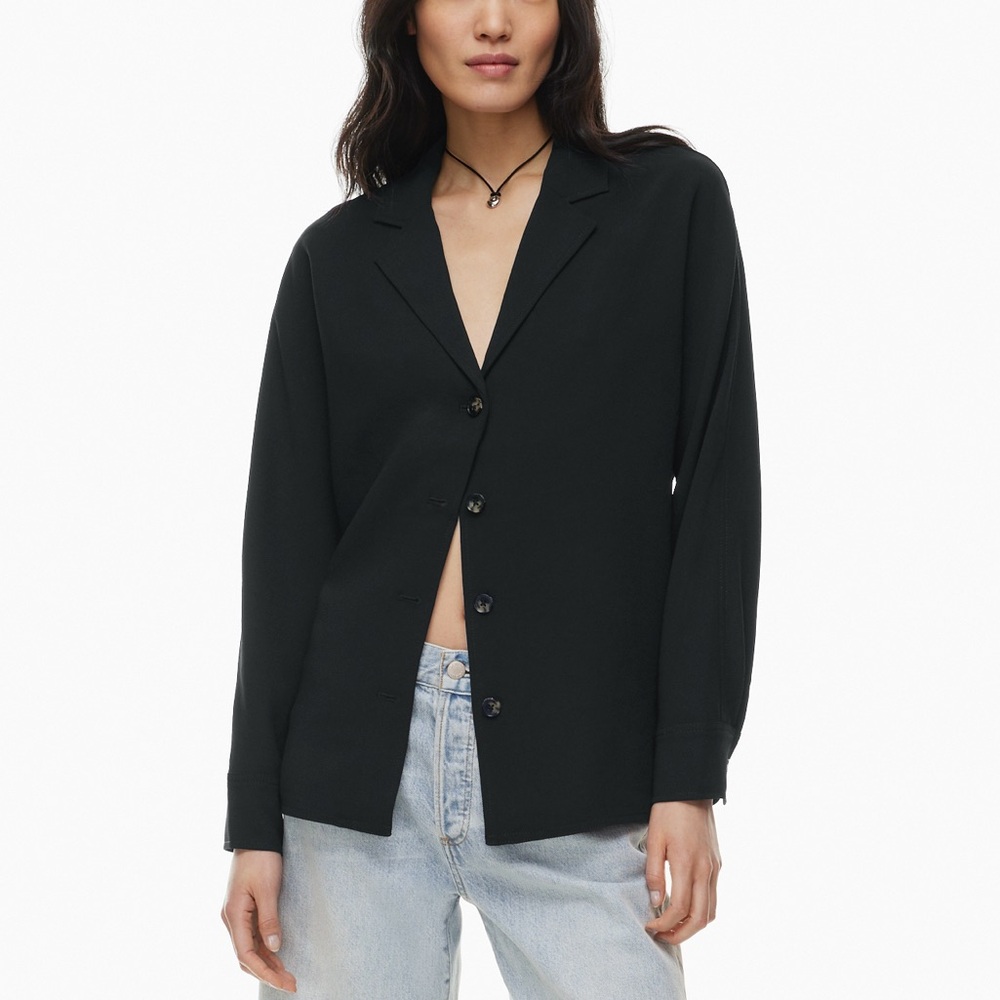 Aritzia Wilfred Freeform Shirt In Black L